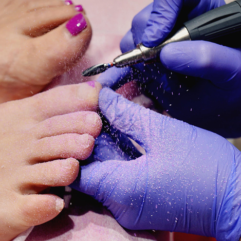 Close-Up Shot of a Person Doing a Pedicure